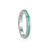 Ocean Spiritual Sterling Silver Fidget Ring for kids with turquoise enamel spinning band, displayed with complimentary MeditationRings Tin and Travel Pouch