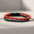 Fiery Red Agate Leather Beaded Bracelet for self-confidence, anxiety relief, and motivation.