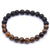 Eye Of The Tiger Crystal Beaded Bracelet with Tiger's Eye and lava beads for mental health and strength.